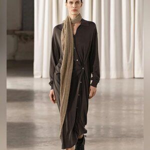 ZARA MULTIPOSITION KNIT DRESS WITH SIDE BUTTONS SIZE S NWT